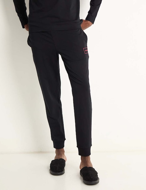Pantalón pijama HUGO estampado logo de algodón para hombre