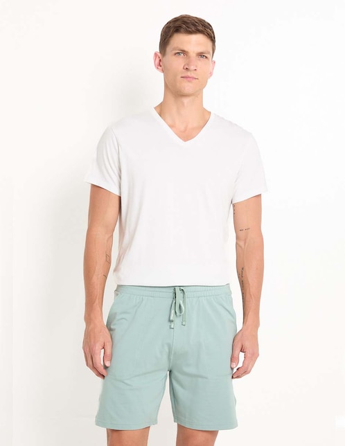 Pijama bermuda de algodón para hombre 1