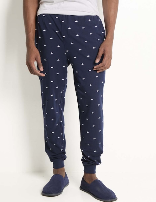 Pantalón pijama estampado logo de algodón para hombre 1