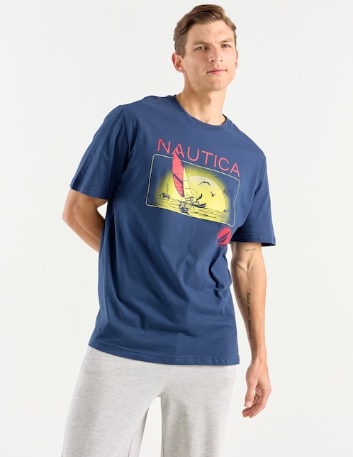 Playera pijama para hombre Nautica de algodón