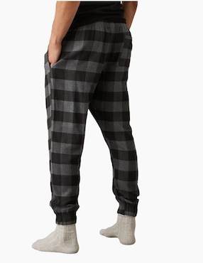 Pantalón pijama American Eagle estampado escocés de algodón para hombre