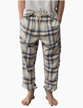 Pantalón Pijama American Eagle Estampado A Cuadros De Algodón Para Hombre