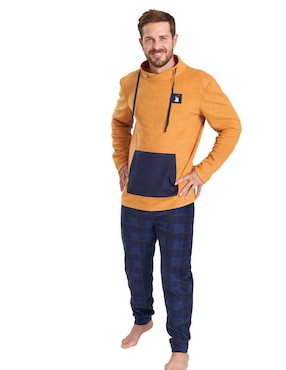 Conjunto Pijama Muydemi Matching Robe Para Hombre