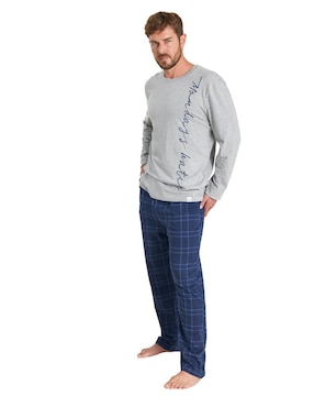 Conjunto Pijama Muydemi Matching Robe Para Hombre