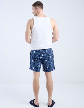Pijama short Hugo estampado logo de algodón para hombre