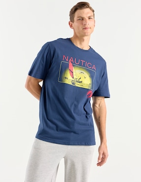 Playera pijama para hombre Nautica de algodón