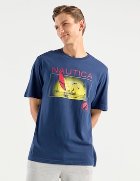 Playera pijama para hombre Nautica de algodón