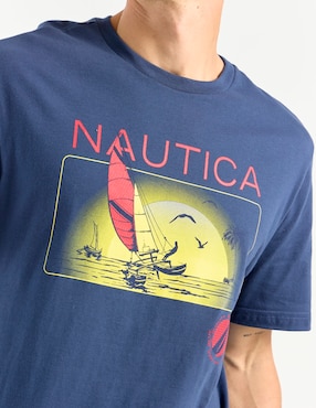 Playera pijama para hombre Nautica de algodón
