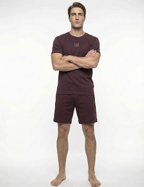 Pijama short Hugo de algodón para hombre