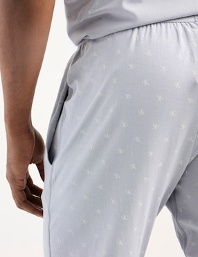 Pantalón pijama Calvin Klein estampado logo de algodón para hombre