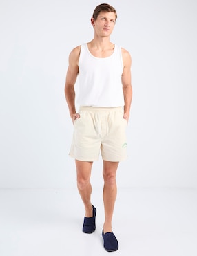 Pijama short Calvin Klein estampado a rayas de algodón para hombre
