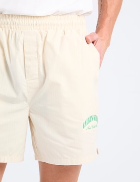 Pijama short Calvin Klein estampado a rayas de algodón para hombre