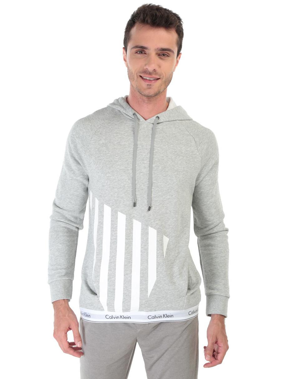 Sudadera Calvin Klein con Logo Gris