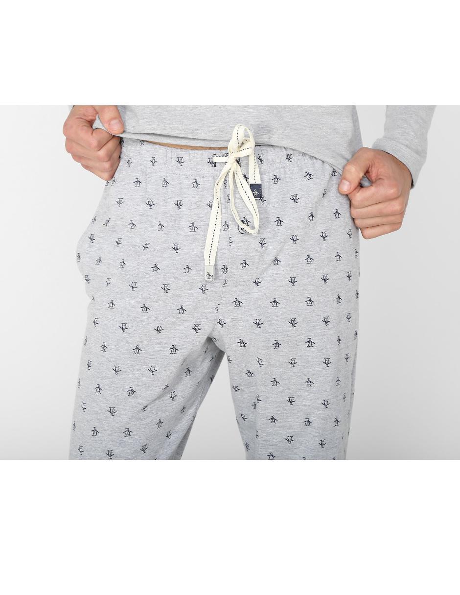 Pantalones de pijama para hombre, pantalones de pijama de pingüino  dibujados a mano para hombre, pantalones de descanso con bolsillos