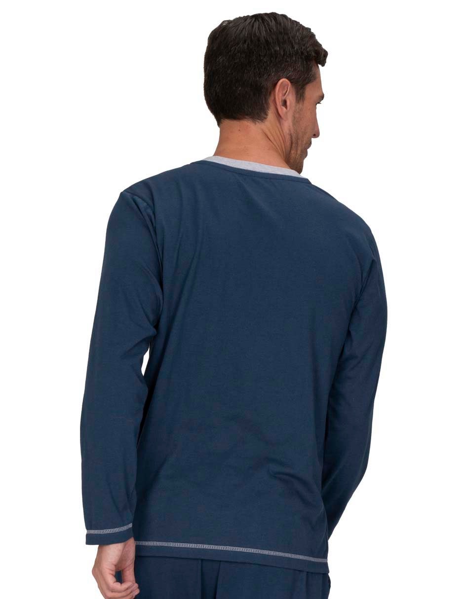 Playera pijama para hombre de algodón 2