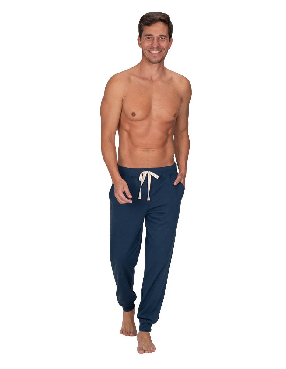 PANTALÓN PIJAMA ORIGIN, M, AZUL MARINO