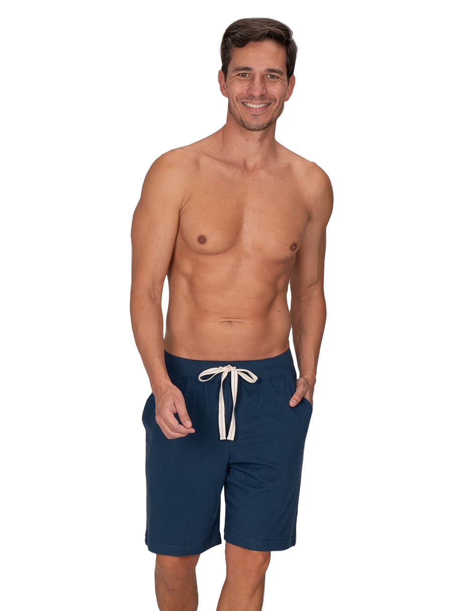 Pijama bermuda de algodón para hombre