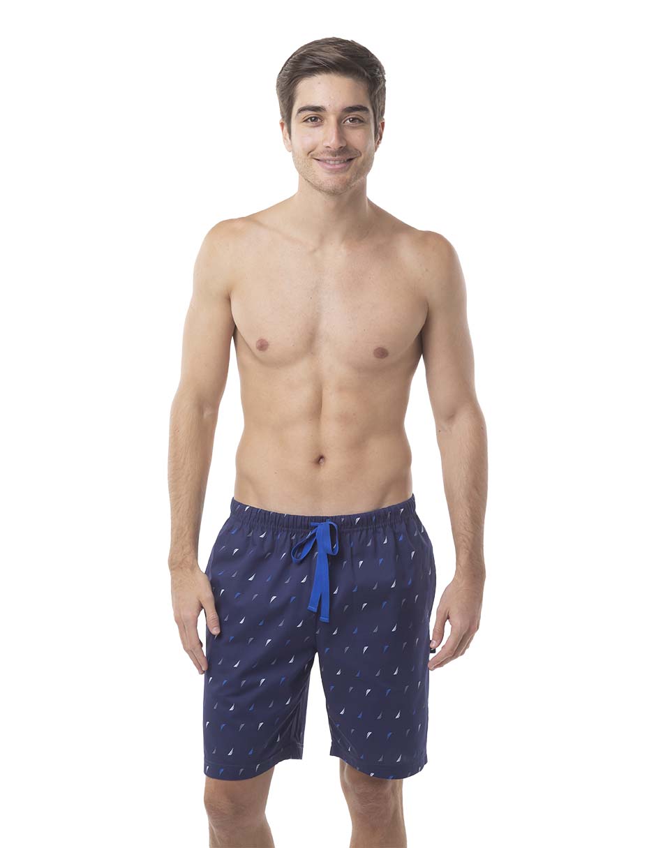 Pijama bermuda de algodón para hombre