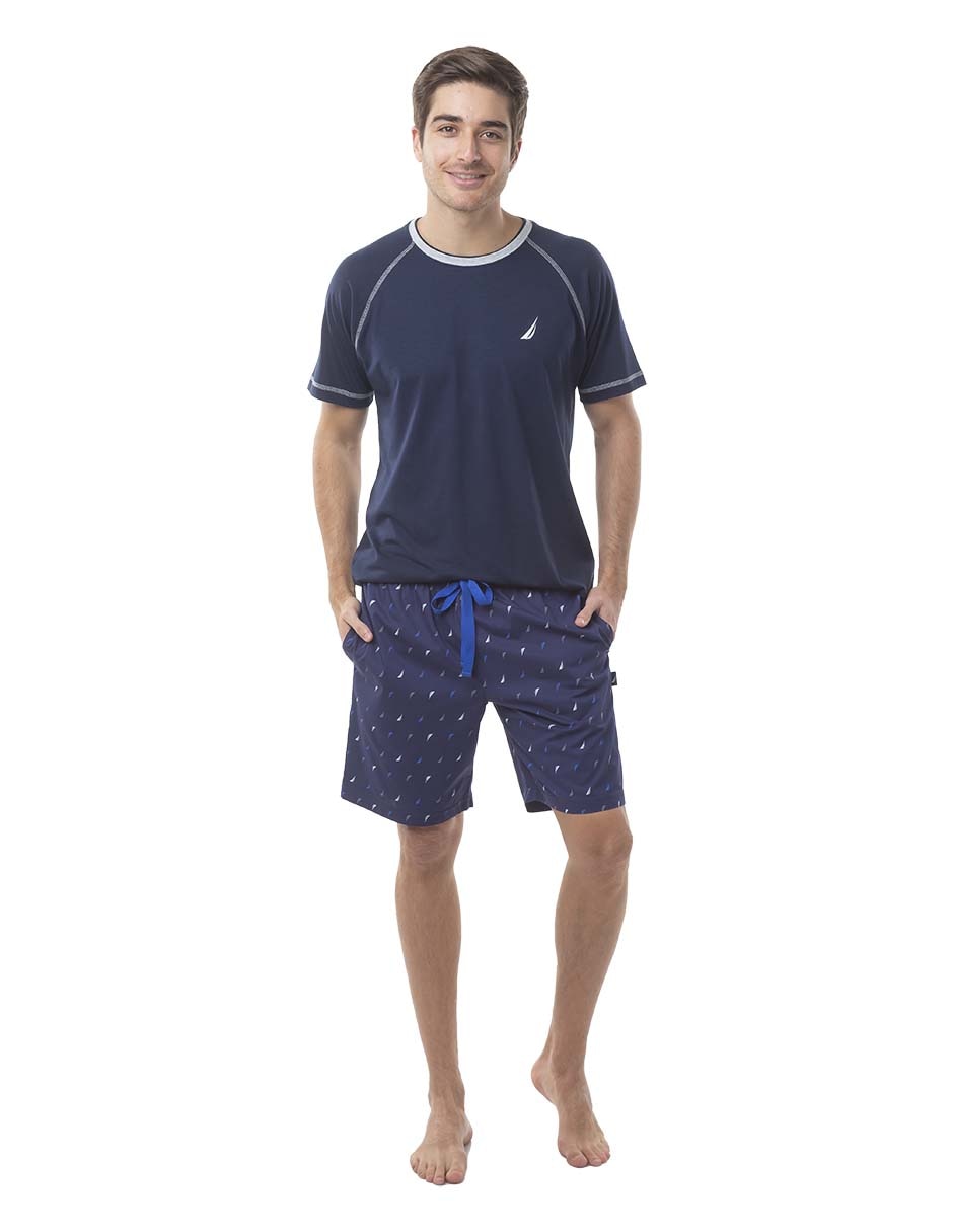 PIJAMA BERMUDA NAUTIC, CH, AZUL MARINO