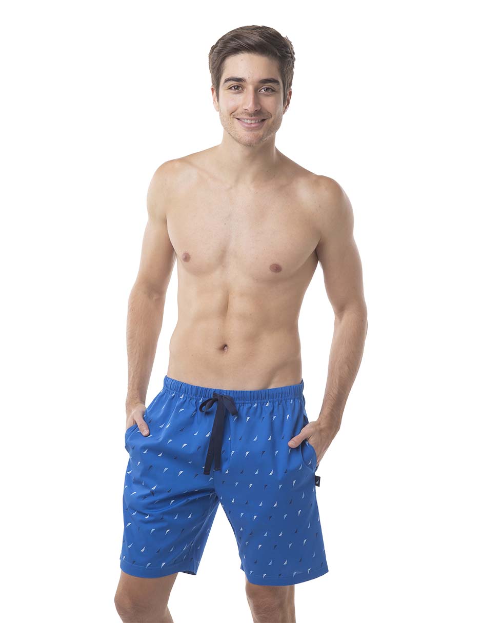 Pijama bermuda de algodón para hombre
