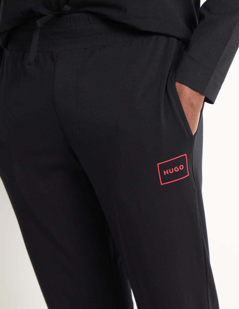 Pantalón pijama estampado logo de algodón para hombre 4
