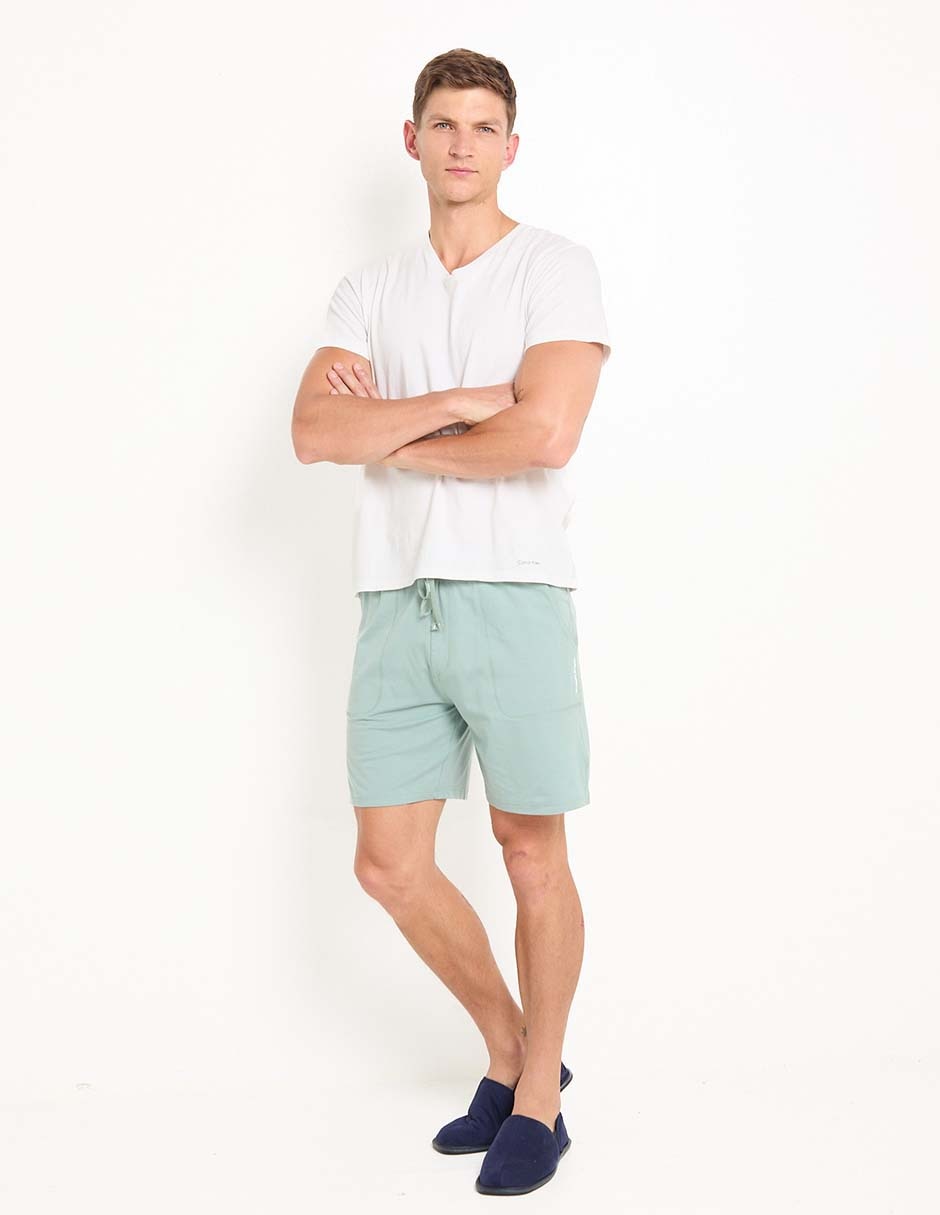 Pijama bermuda de algodón para hombre 3