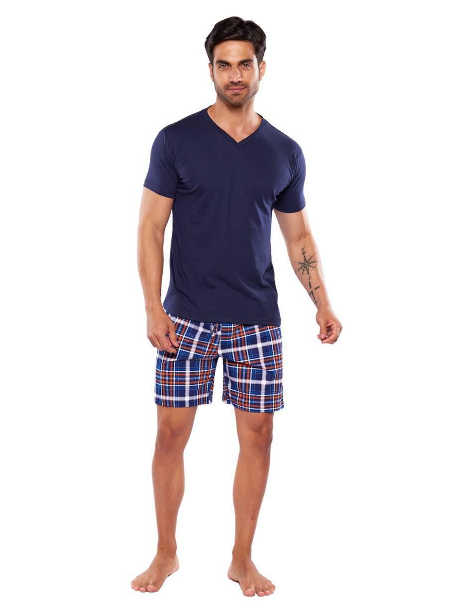 "conjunto pijama" alfani bermuda con bolsa y playera manga corta "para hombre"