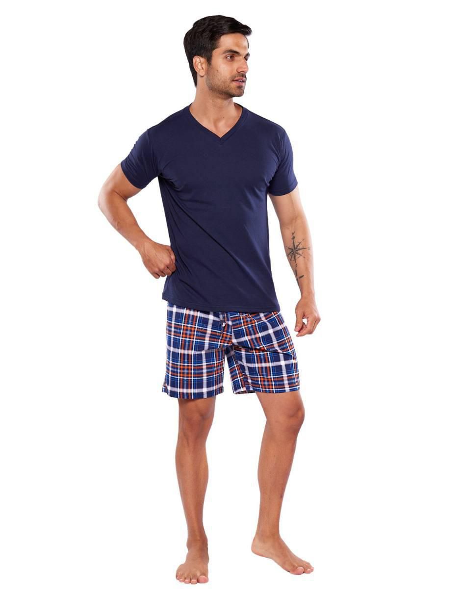 "conjunto pijama" alfani bermuda con bolsa y playera manga corta "para hombre"