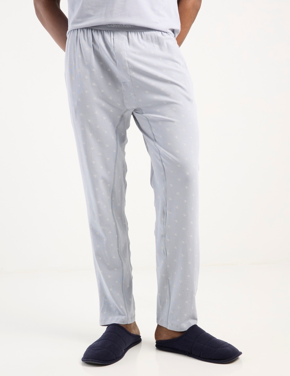 Pantalón pijama estampado logo de algodón para hombre
