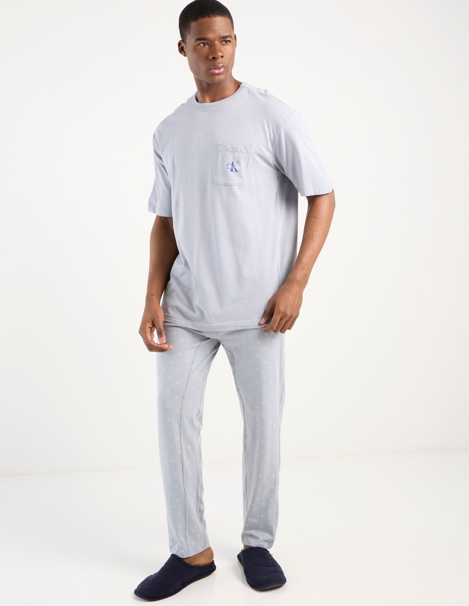 Pantalón pijama estampado logo de algodón para hombre 3